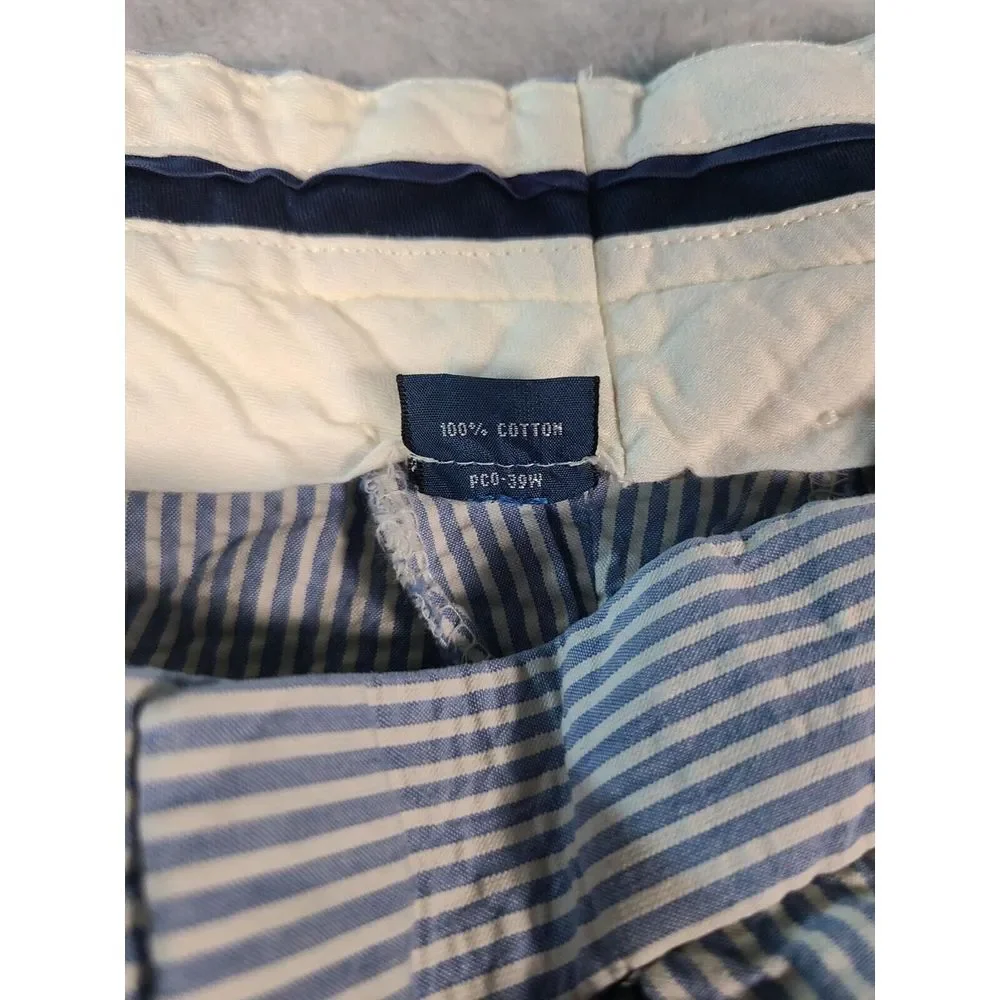 Polo Ralph Lauren‎ Shorts Mens 40 Seersucker Chino Striped Vintage Golf Casual